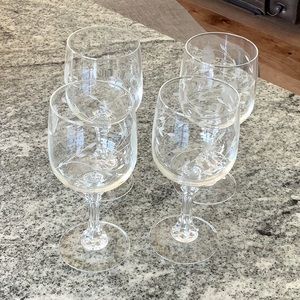 Princess House Heritage lead crystal 7” Goblets, set of 4